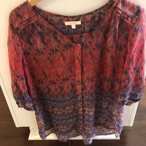 Stitch Fix find! Sheer BoHo style blouse